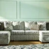 Broyhill Parkdale Dove Sectional & Ottoman Set -Furniture Specialty Shop combo960002