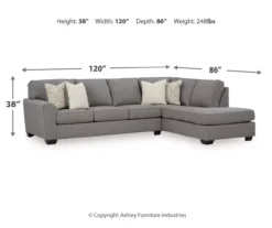 Broyhill Reydell Charcoal Sectional -Furniture Specialty Shop combo980196 3