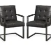 Signature Design By Ashley Starmore Faux Leather C-Shape Desk Chairs, 2-Pack